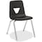 Lorell Student Stack Chairs, 18" Seat-Height, Black, 4 ct LLR99891 - alternate 1